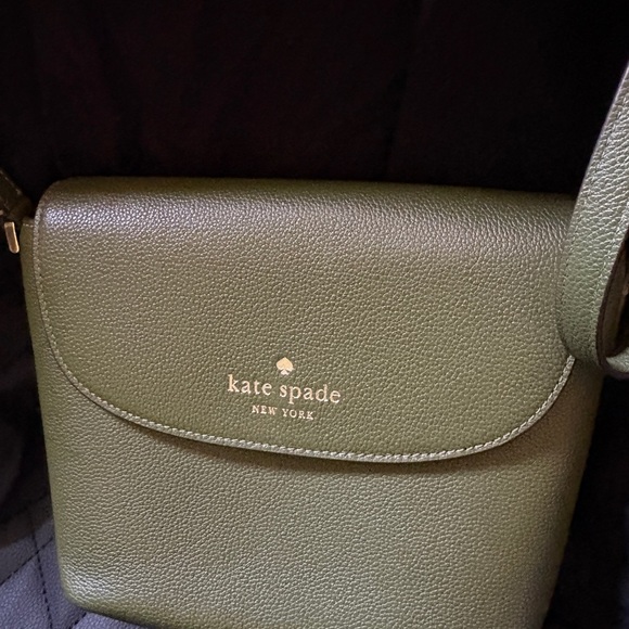 kate spade Olive Green Pebbled Leather Crossbody Bag - Picture 3 of 7